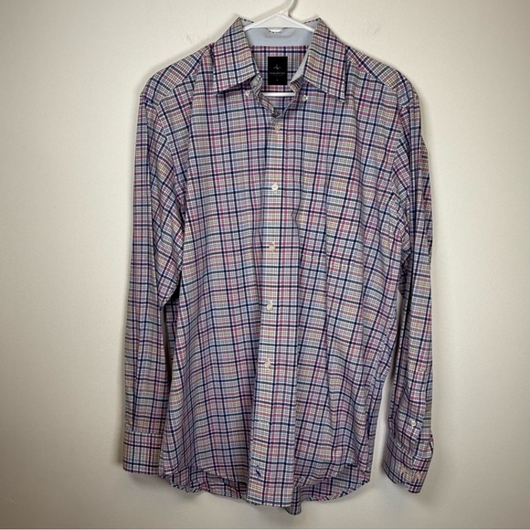 Tailorbyrd Other - Tailorbyrd Blue and Pink Casual Button Down Shirt